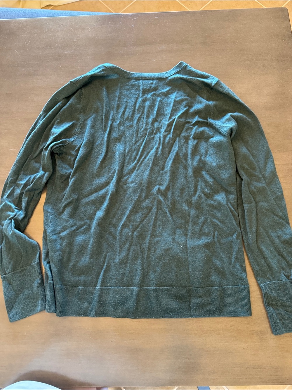 Halogen Olive Green V-Neck Button Front Cardigan - Picture 3 of 3